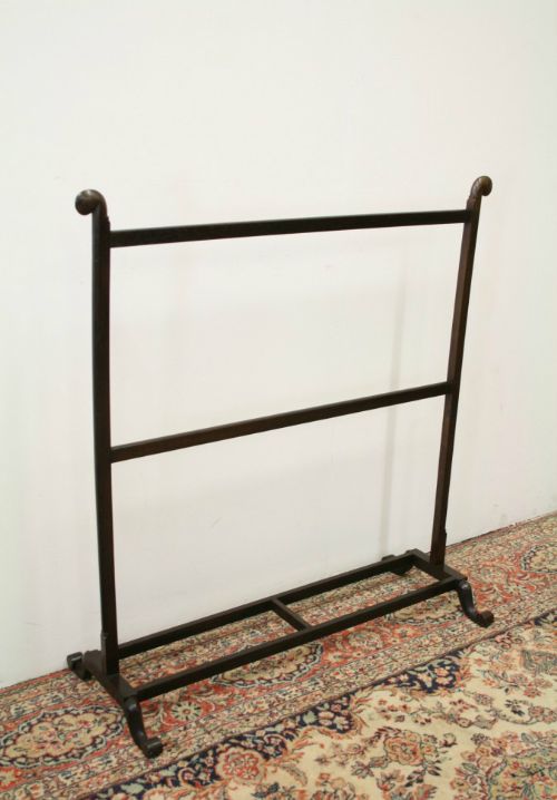 Late Victorian Mahogany and Laburnum Towel Rail