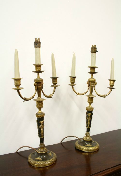 Pair of Empire Style Table Lamps