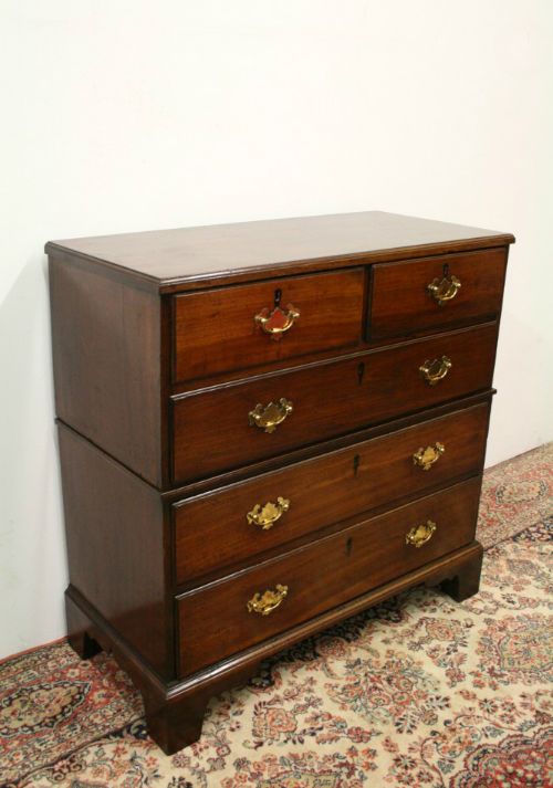 George III Mahogany 2 Part Chest of Drawers