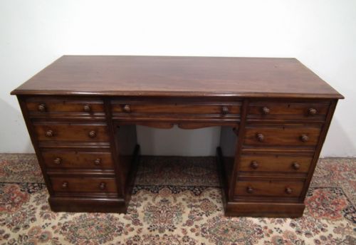 Victorian Mahogany Kneehole Writing Desk