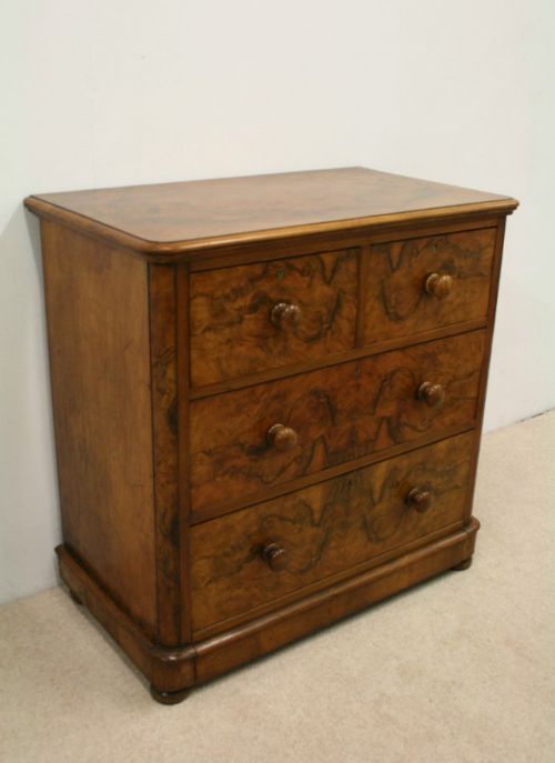 Victorian Burr Walnut Chest of Drawers