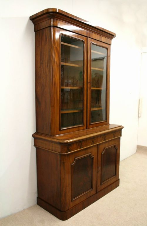 Victorian 2 Door Mahogany Library Bookcase