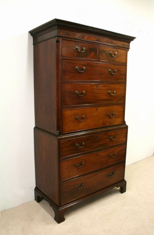George III Mahogany Chest on Chest