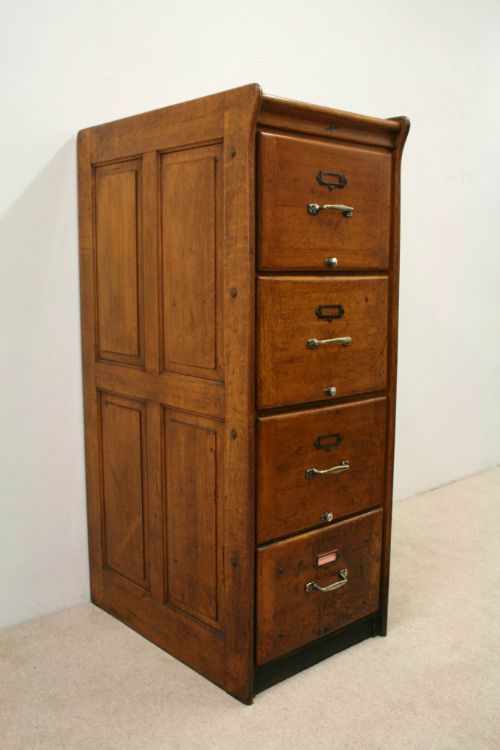Oak Filing Cabinet by Kenric Efferson