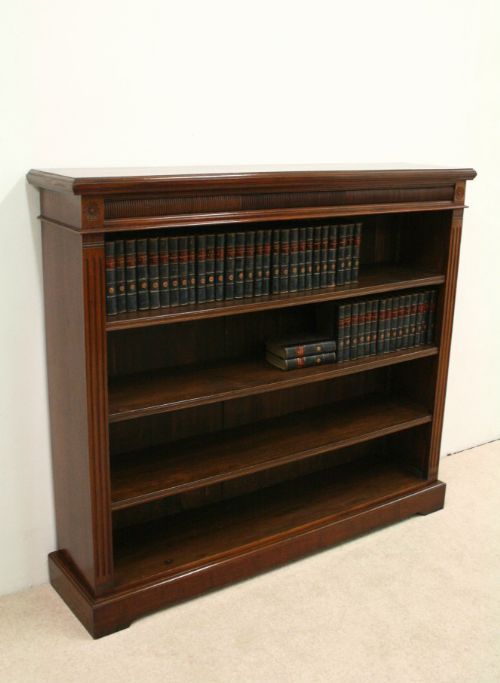 Georgian Style Walnut Open Bookcase