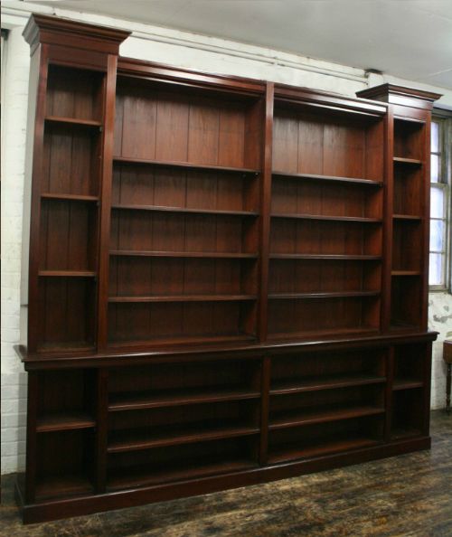 Victorian Mahogany Open Bookcase