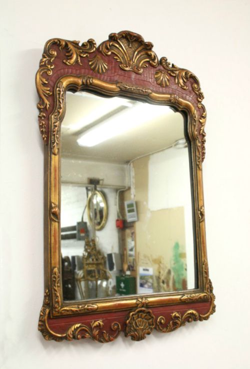 George I Style Gilt and Painted Wall Mirror