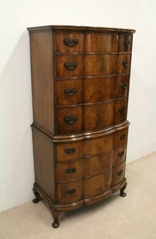 George II Style Walnut Chest on Chest