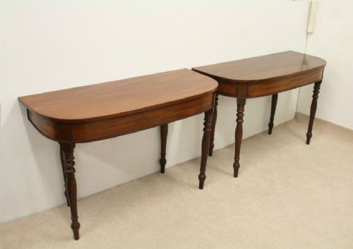 Pair of Late George IV Mahogany Side Tables