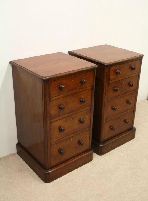 Pair of Victorian Mahogany Bedside Cabinets