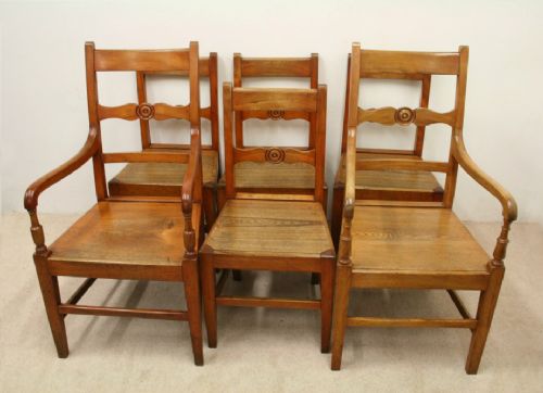 Set of 6 Arts & Crafts Style Dining Chairs