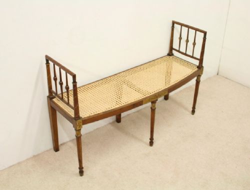 Painted Satinwood Bowfront Window Seat