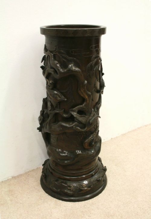 Japanese Cast Bronze Stick Stand