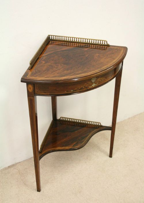 Sheraton Style Demi Lune Side Table