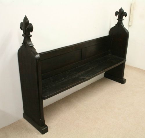 Stained Pine Church Pew/hall Bench