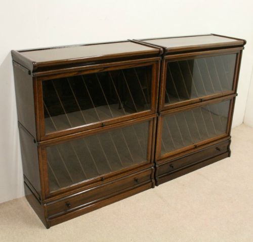 Pair of Globe Wernicke Sectional/stacker Bookcases