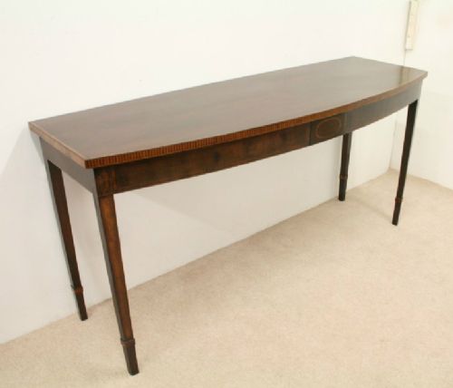 George III Bow Front Mahogany Side Table