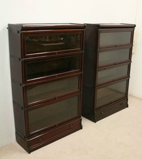 Pair of Mahogany Sectional/stacker Bookcases