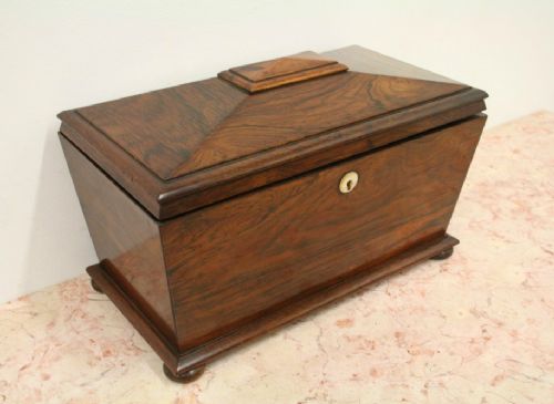 George IV Rosewood Tea Caddy