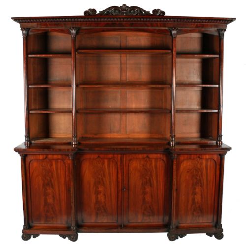 fig 1. George IV Mahogany Open Bookcase