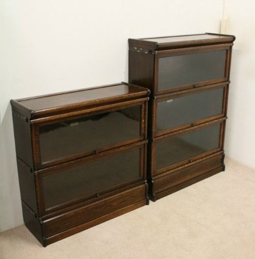 Pair of Globe Wernicke Sectional/stacker Bookcases