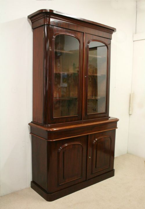 Victorian 2 Door Mahogany Cabinet Bookcase