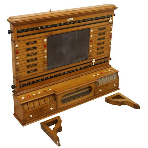 Rare Victorian Scottish Oak Scoreboard