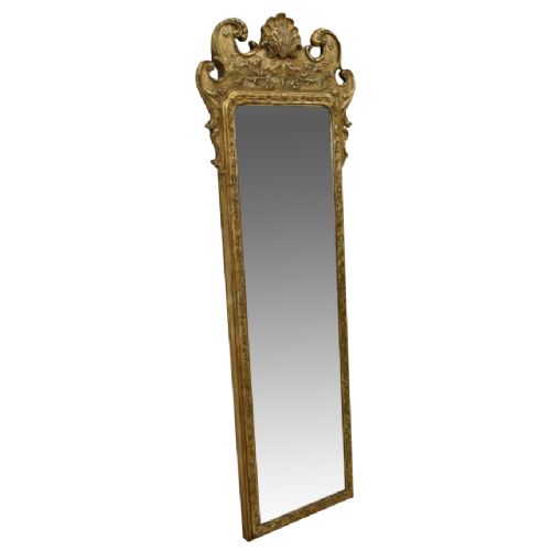 Queen Anne Gilded Wall Mirror