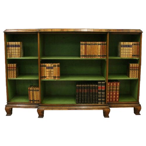 Georgian Style Walnut Open Bookcase