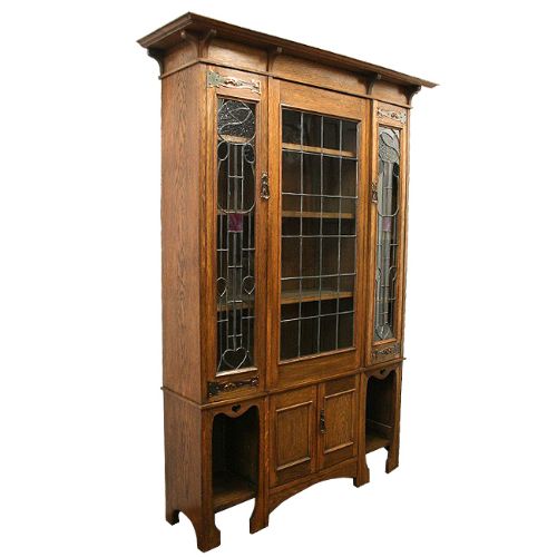 Art Nouveau Oak Cabinet