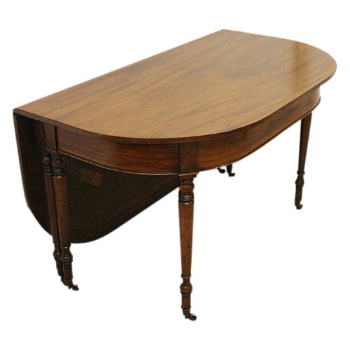 George III Mahogany Drop Leaf Dining Table