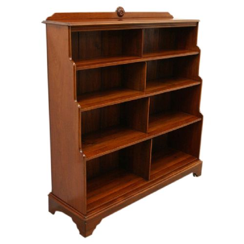Mahogany Waterfall Open Bookcase