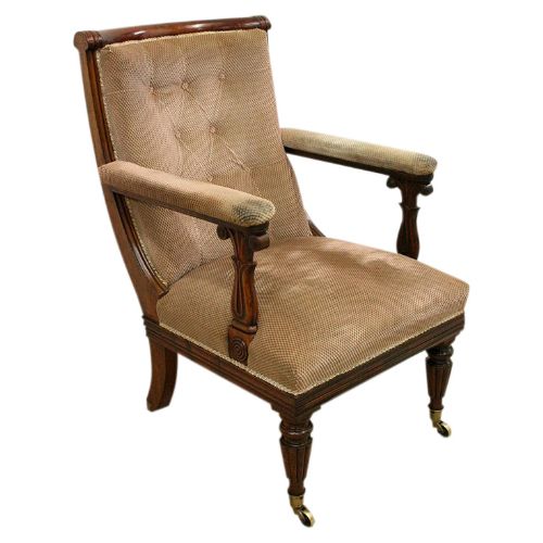 George IV Mahogany Library Chair