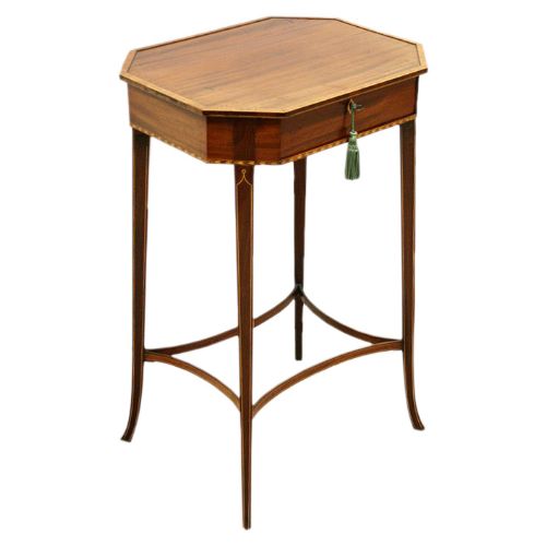 George III Mahogany Inlaid Side Table