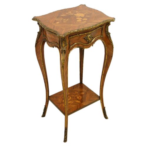 French Marquetry Kingwood Occasional Table