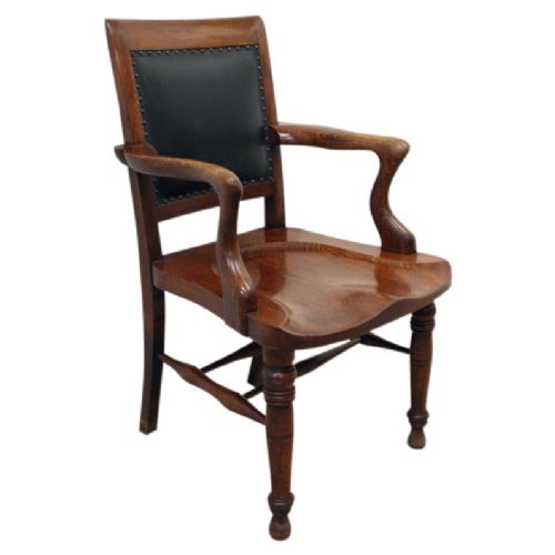 Large Victorian Oak Desk Chair