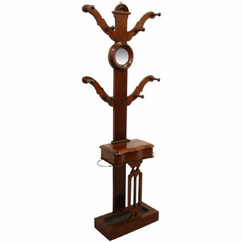 Mid Victorian Mahogany Hall Stand