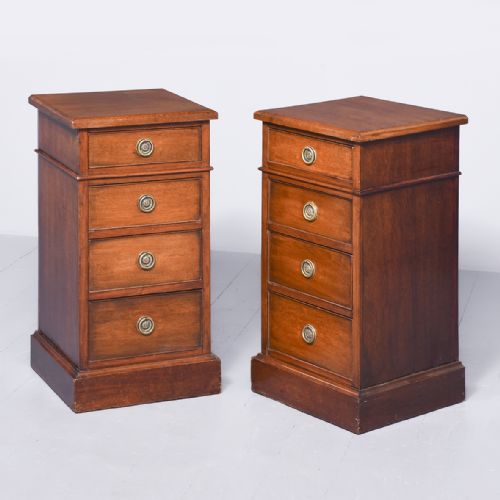 Pair of Mid-victorian Walnut Chest of Drawers/lockers
