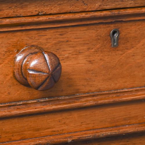 CARVED VICTORIAN PEDESTAL DESK - ADDITIONAL PHOTO 2