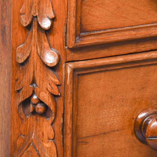 CARVED VICTORIAN PEDESTAL DESK - ADDITIONAL PHOTO 5