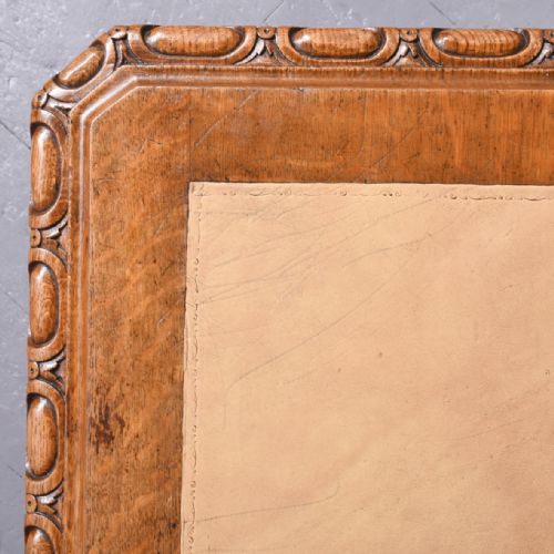 CARVED VICTORIAN PEDESTAL DESK - ADDITIONAL PHOTO 7