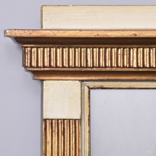 GILDED PAINTED PIER MIRROR ON CONSOLE TABLE - ADDITIONAL PHOTO 2