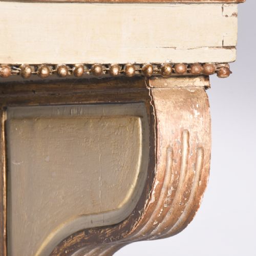 GILDED PAINTED PIER MIRROR ON CONSOLE TABLE - ADDITIONAL PHOTO 7