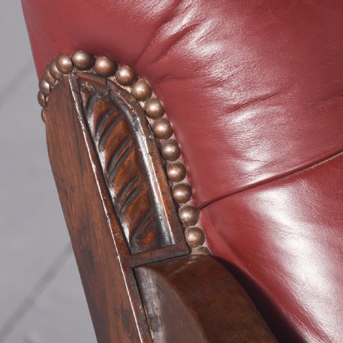 LARGE GEORGE IV RECLINING LIBRARY CHAIR - ADDITIONAL PHOTO 2