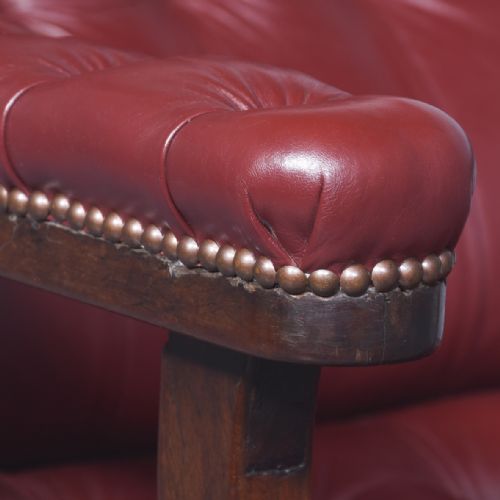 LARGE GEORGE IV RECLINING LIBRARY CHAIR - ADDITIONAL PHOTO 3