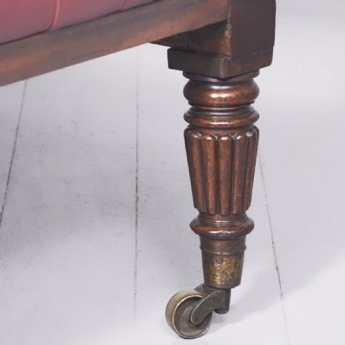 LARGE GEORGE IV RECLINING LIBRARY CHAIR - ADDITIONAL PHOTO 4
