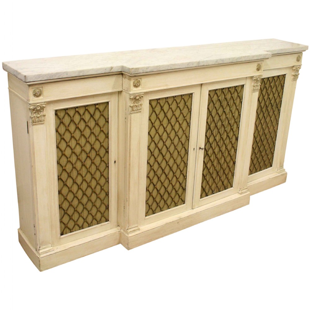Regency Style Breakfront Side Cabinet