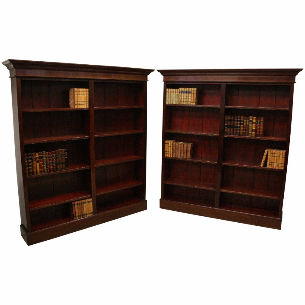 Pair of Victorian Mahogany Open Bookcases