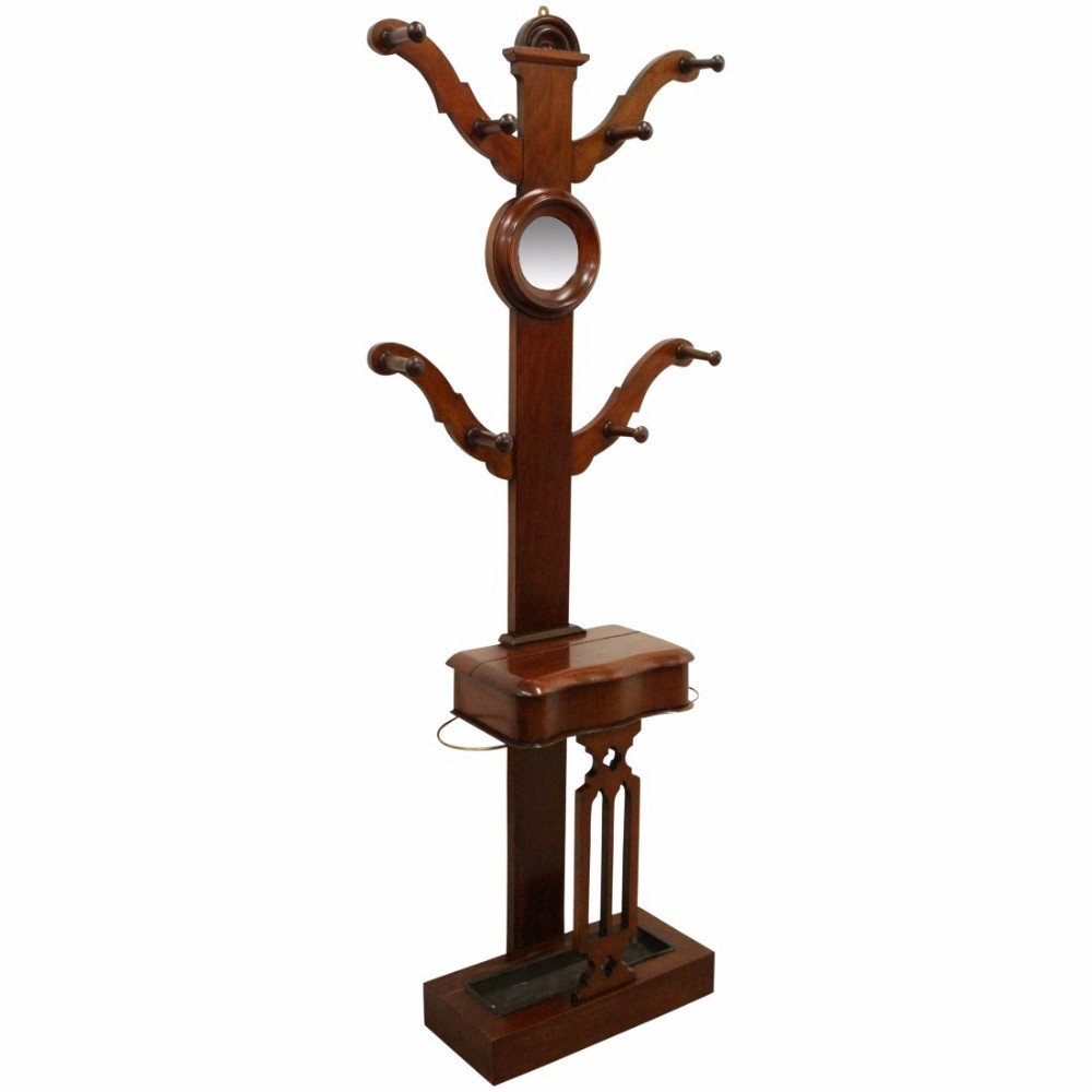 Mid Victorian Mahogany Hall Stand