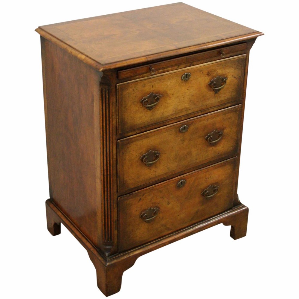 George II Style Burr Walnut Chest of Drawers